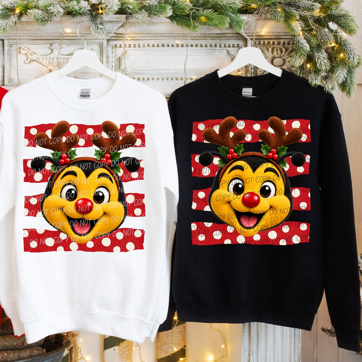Yellow Jacket Reindeer Spirit Mascots DTF transfer