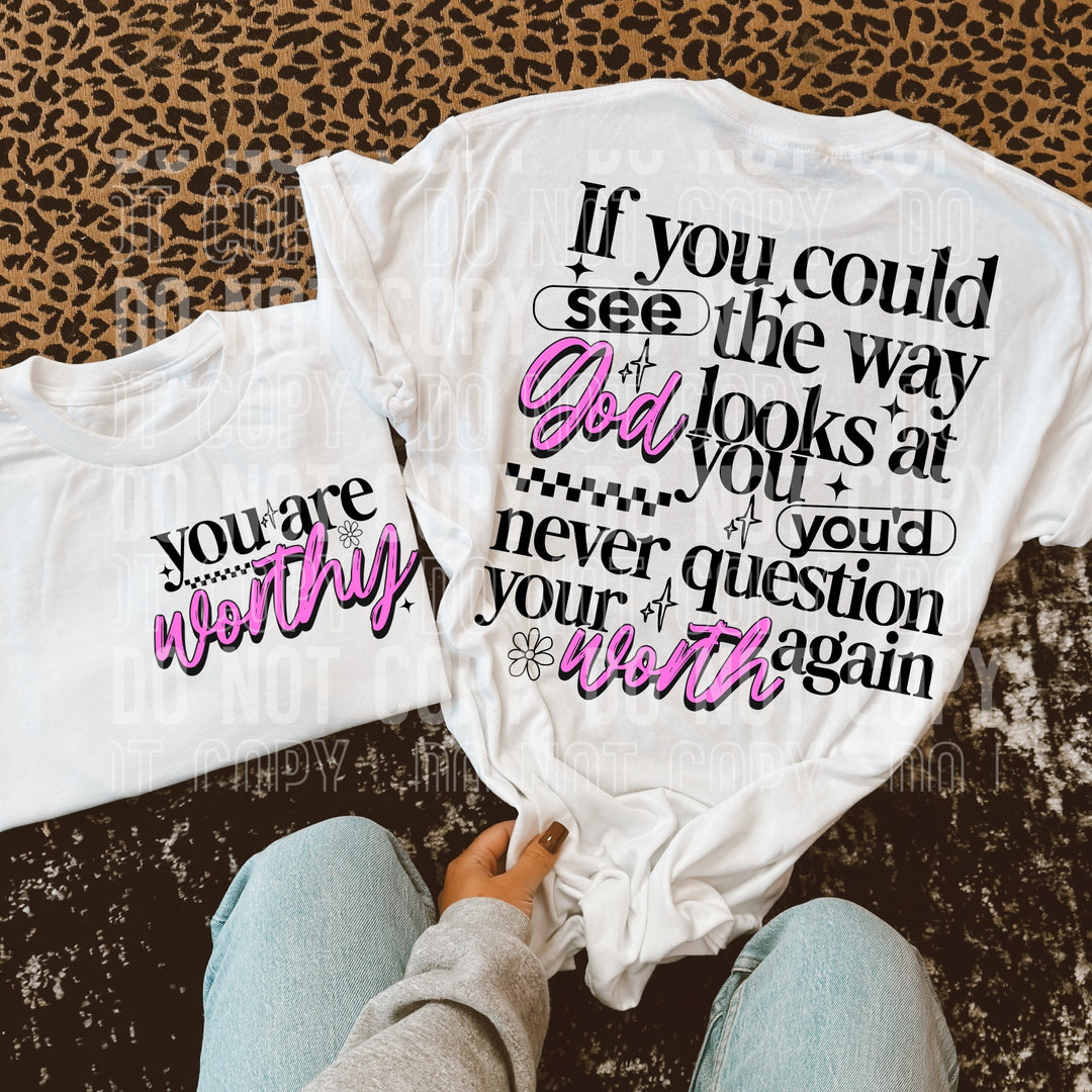 YOU ARE WORTHY GOD LOOKS AT YOU POCKET - EXCLUSIVE