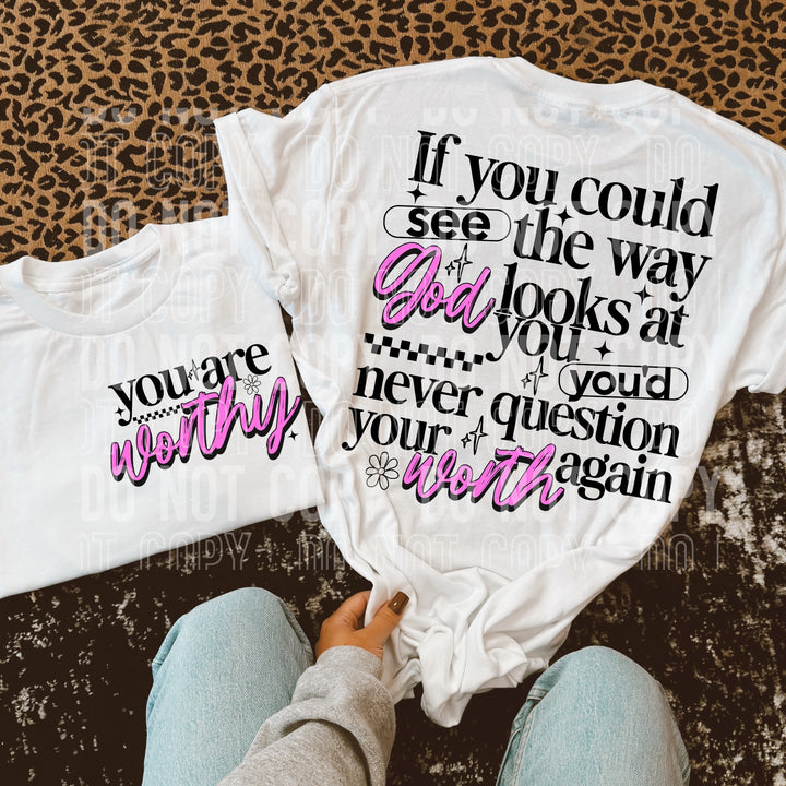 YOU ARE WORTHY GOD LOOKS AT YOU POCKET - EXCLUSIVE