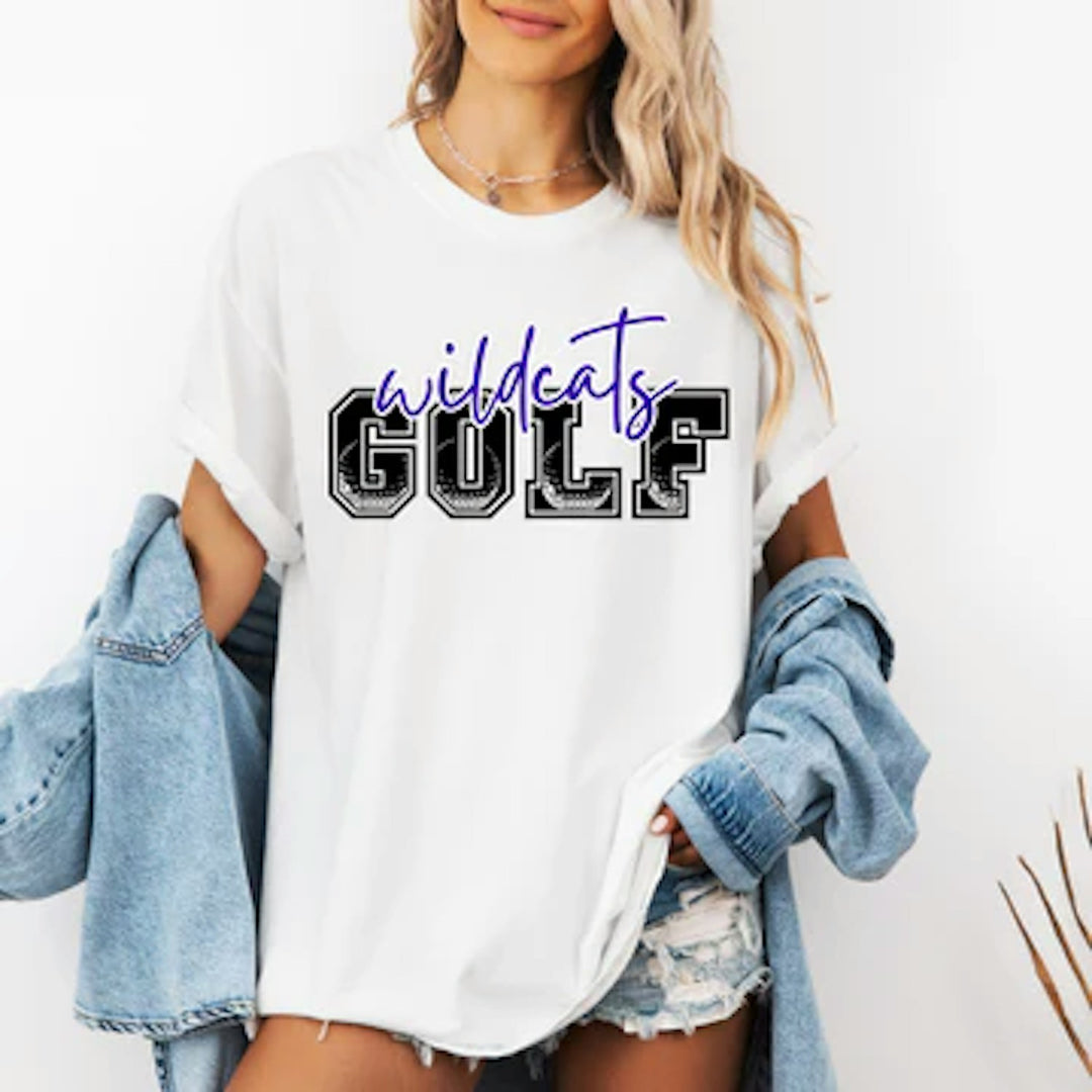Mascot Golf Distressed customizable DTF transfer mockup