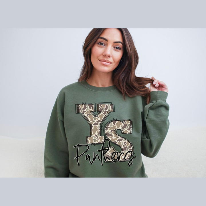 Ys Panthers Camo Doodle – DTF Transfer