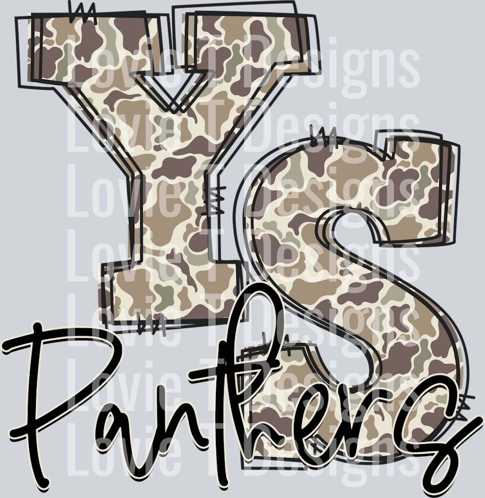 YS PANTHERS CAMO DOODLE