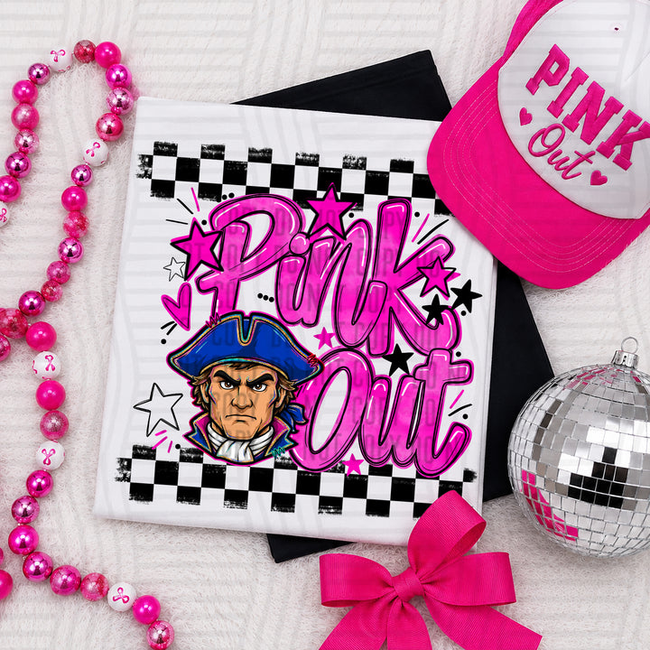 Yankees Pink Out mascot DTF transfer