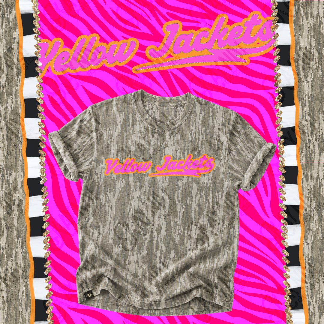 Prism Script Mascot Light Wash Camo Tee