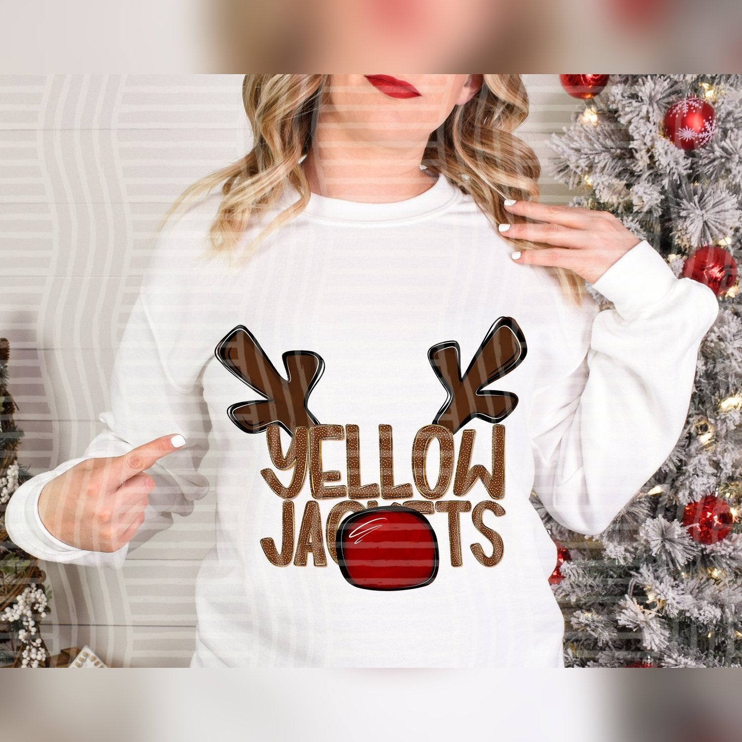 Deer Antler Mascots Yellow Jackets design