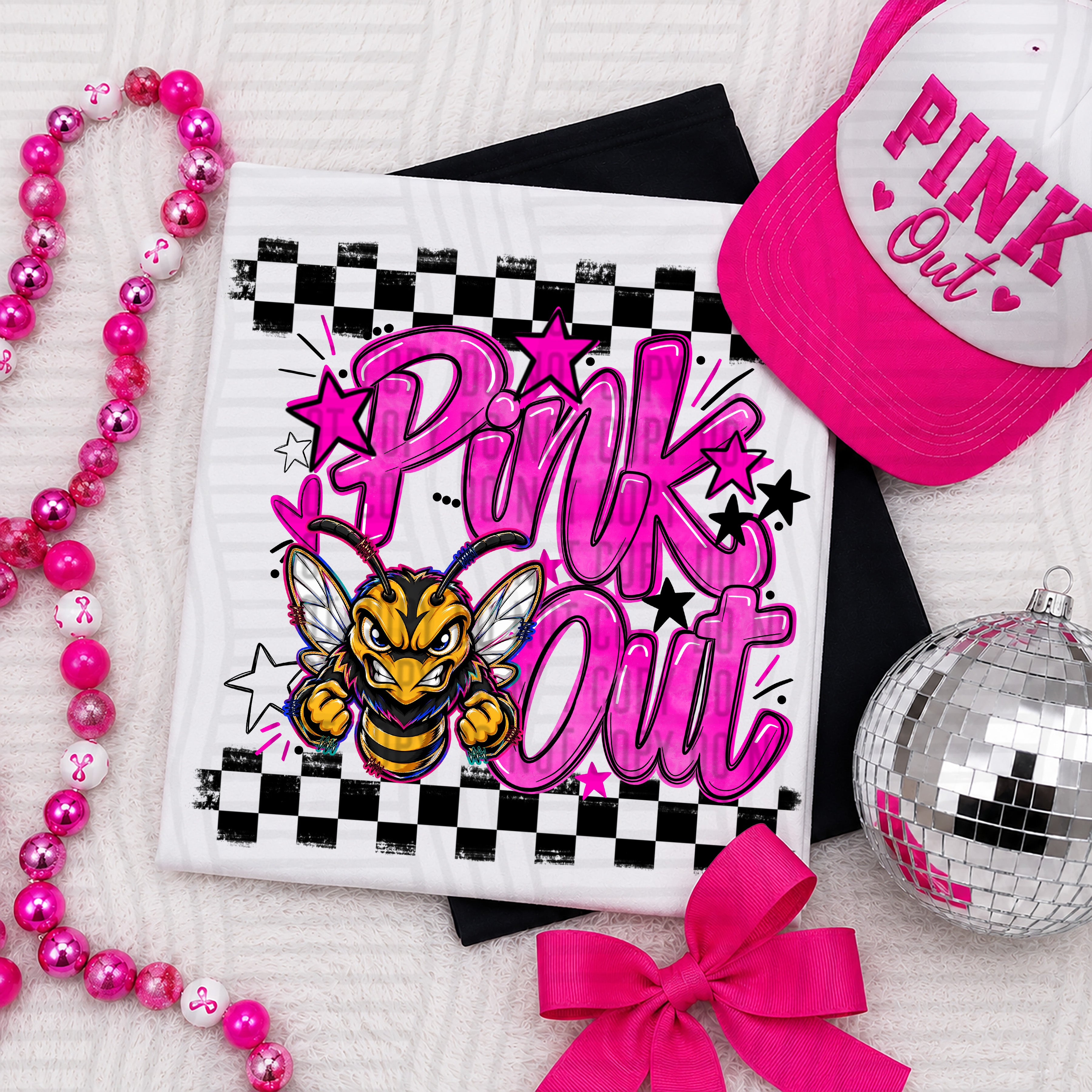 Pink Out Mascots CC Yellow Jackets design