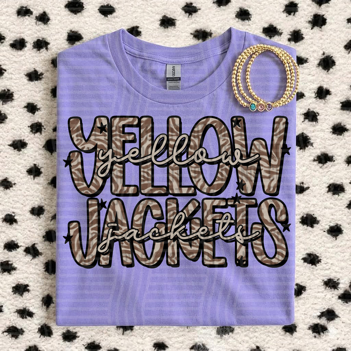 Yellow Jackets Zebra Mascots DTF transfer