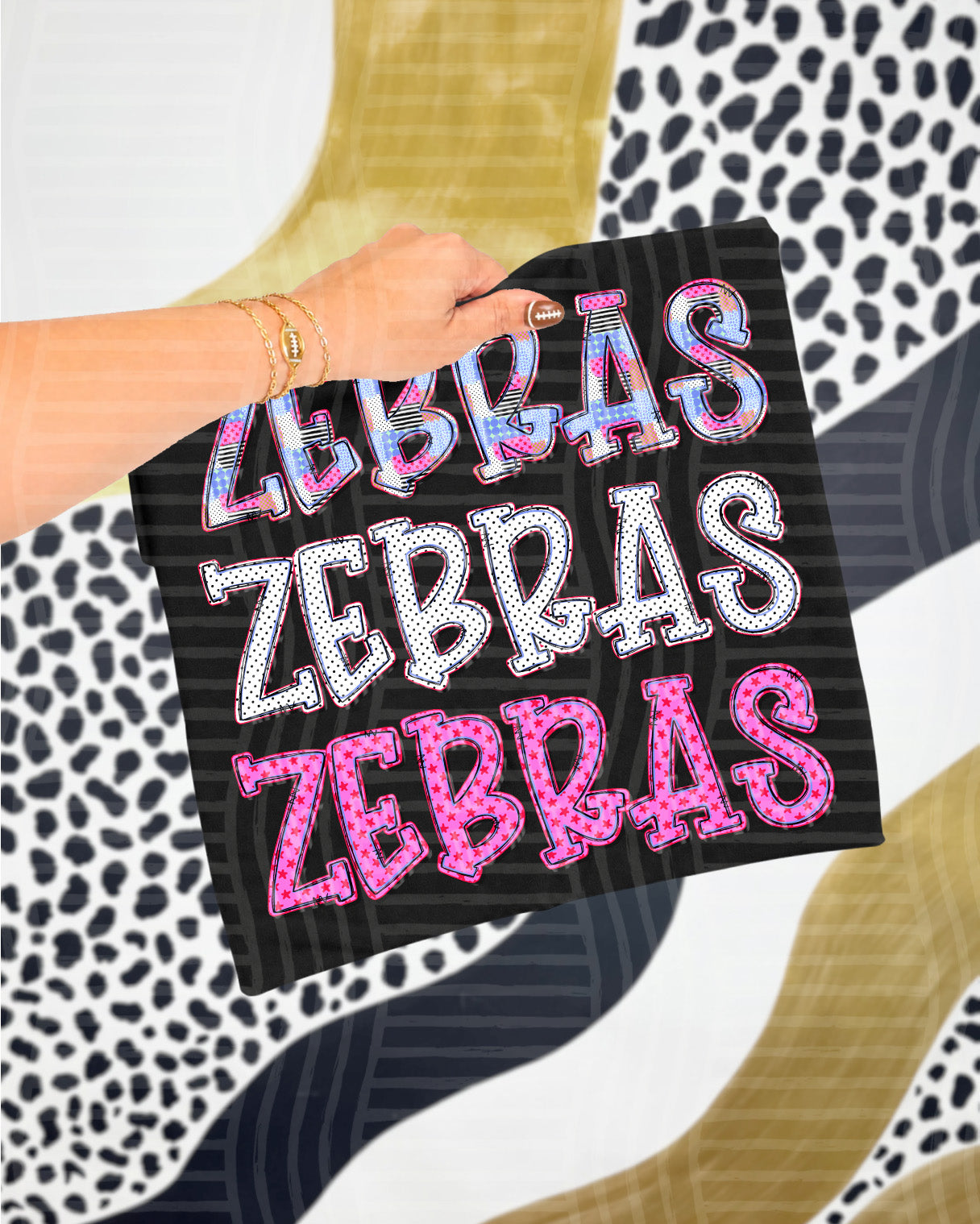 Dolly Tri Stacked Mascots Zebras design