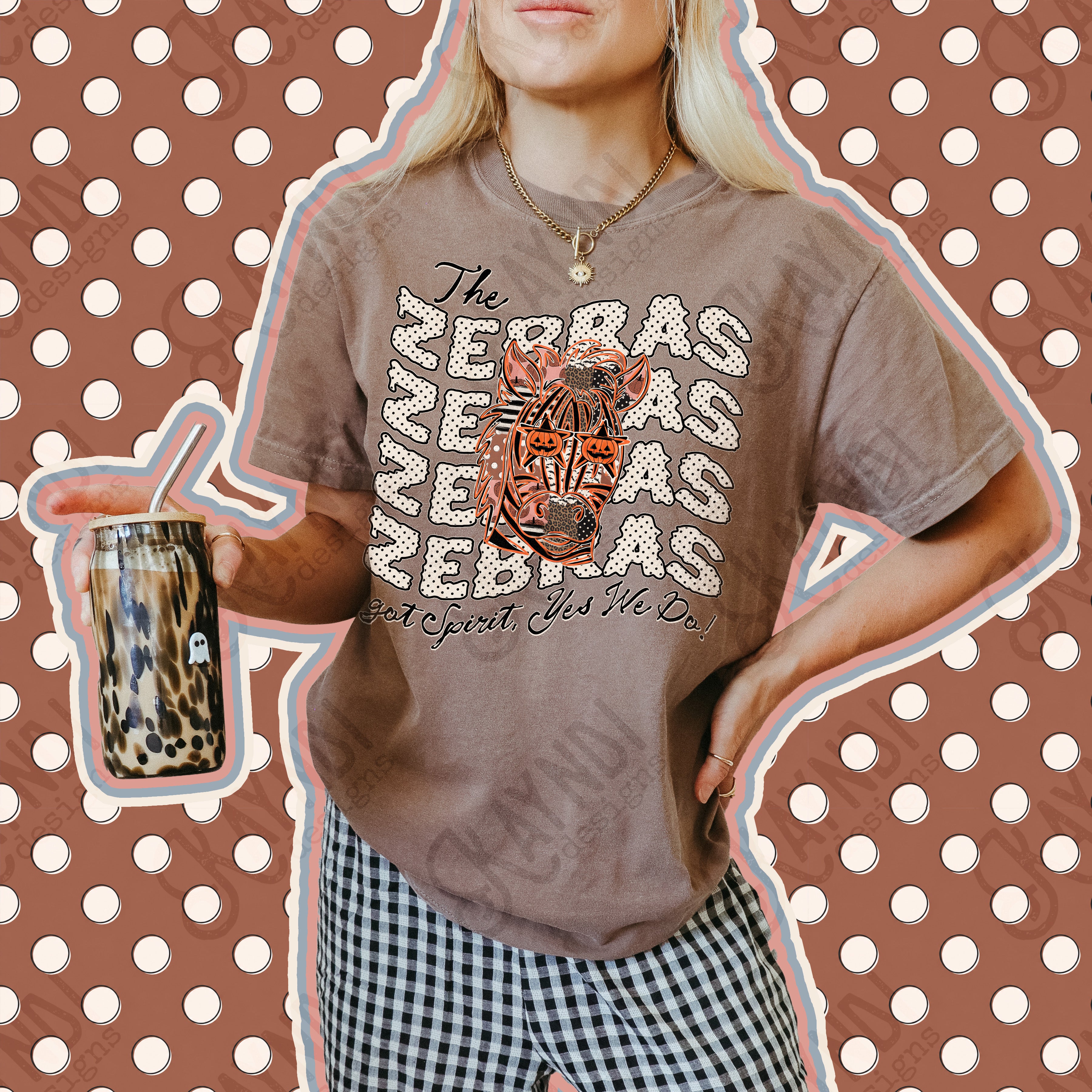 Patchwork Pumpkin Spirit Mascots Zebras design