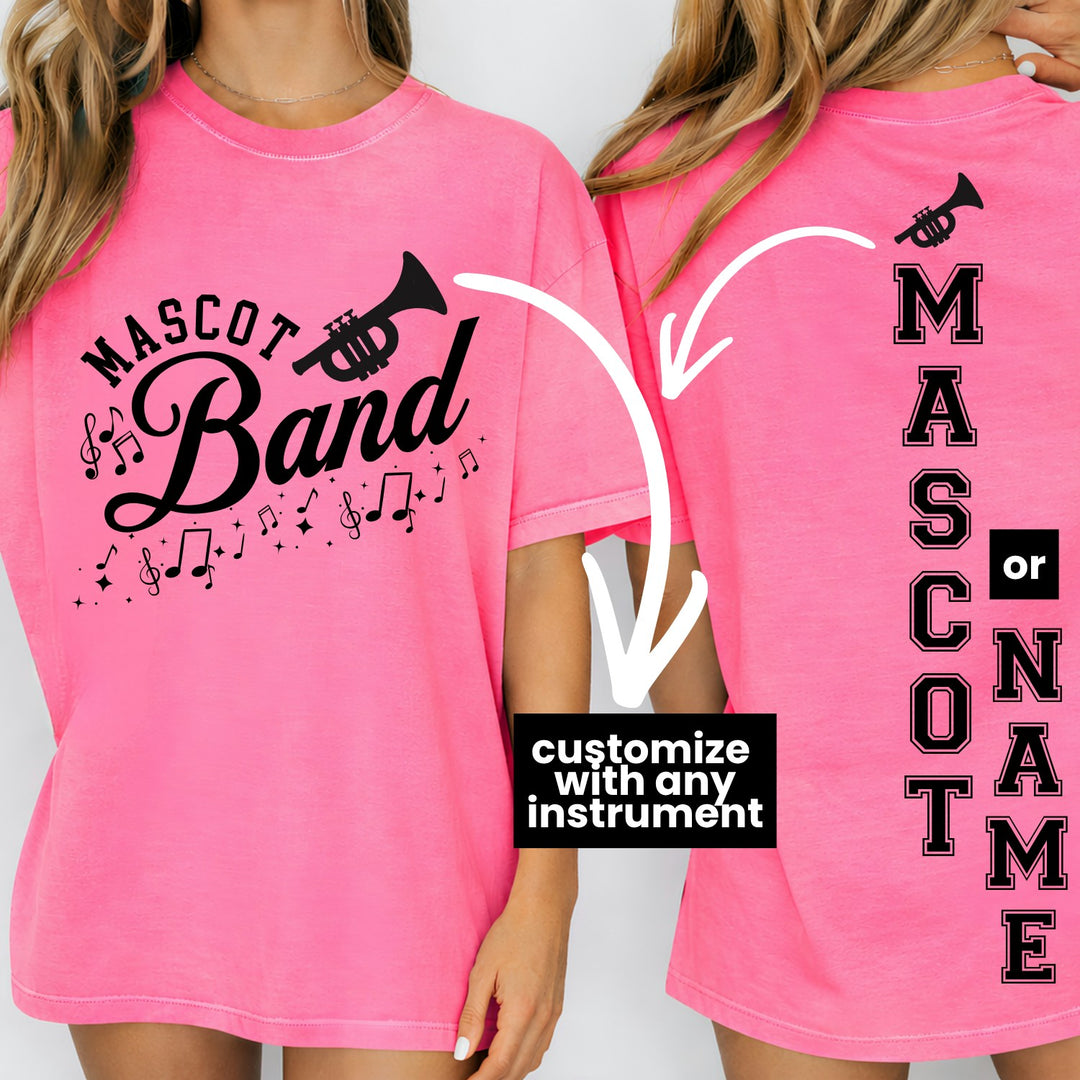 Mascot Band Any Instrument customizable DTF transfer mockup