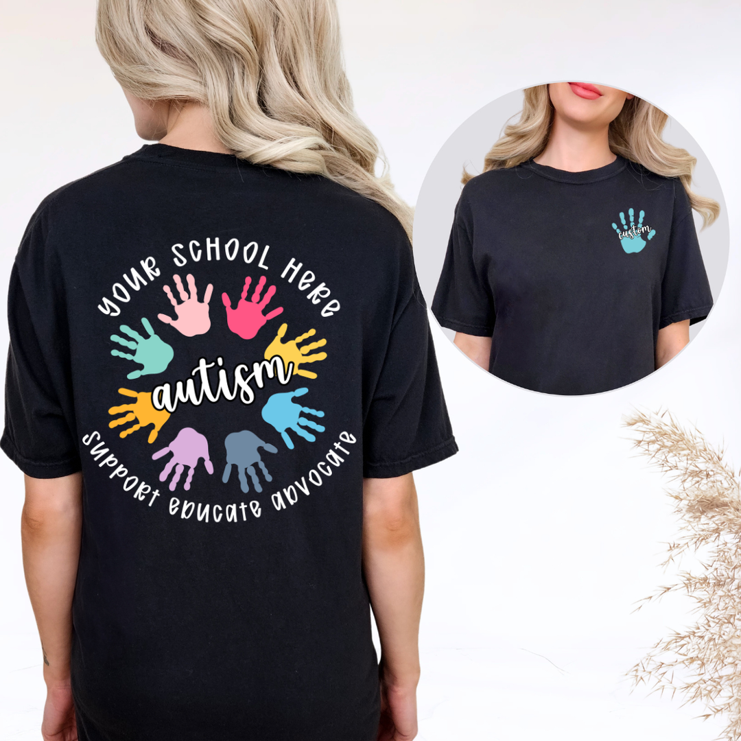 Autism Support Educate Advocate customizable DTF transfer