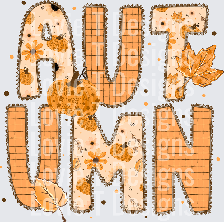 Autumn Lace DTF Transfer design