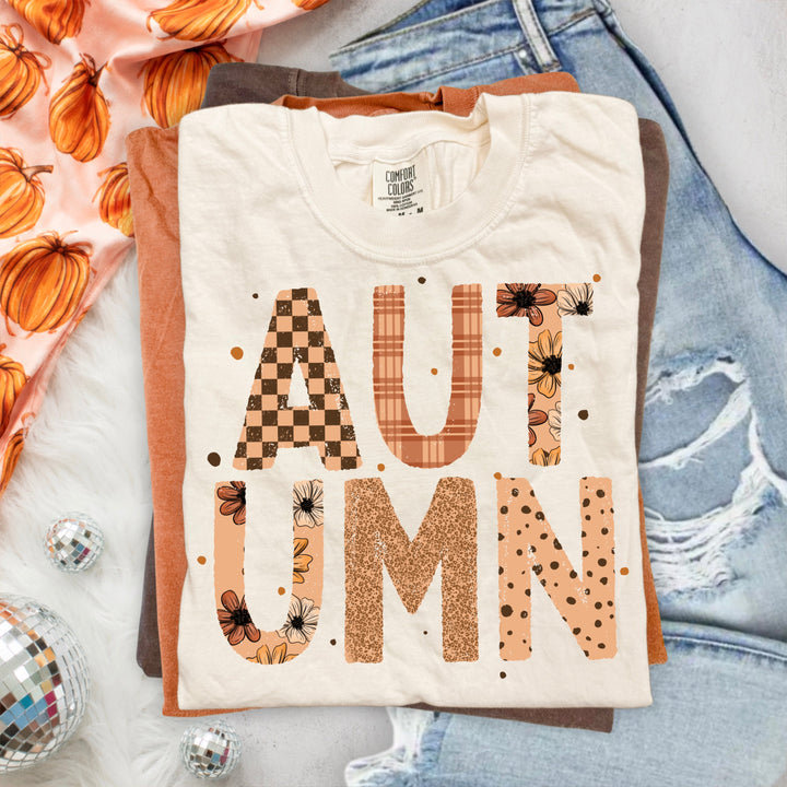 AUTUMN PATTERN LETTERS mockup