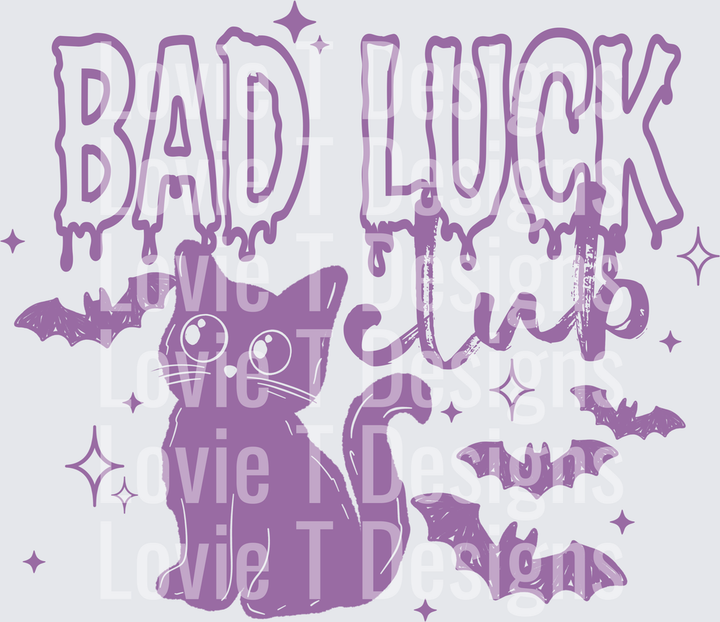 Bad Luck Club (Purple) DTF Transfer design