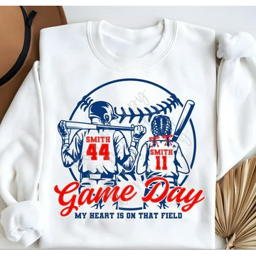 Baseball and Softball Player customizable DTF transfer