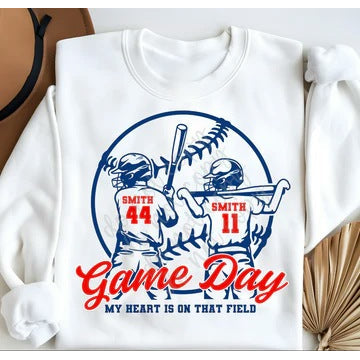 Baseball Brothers customizable DTF transfer