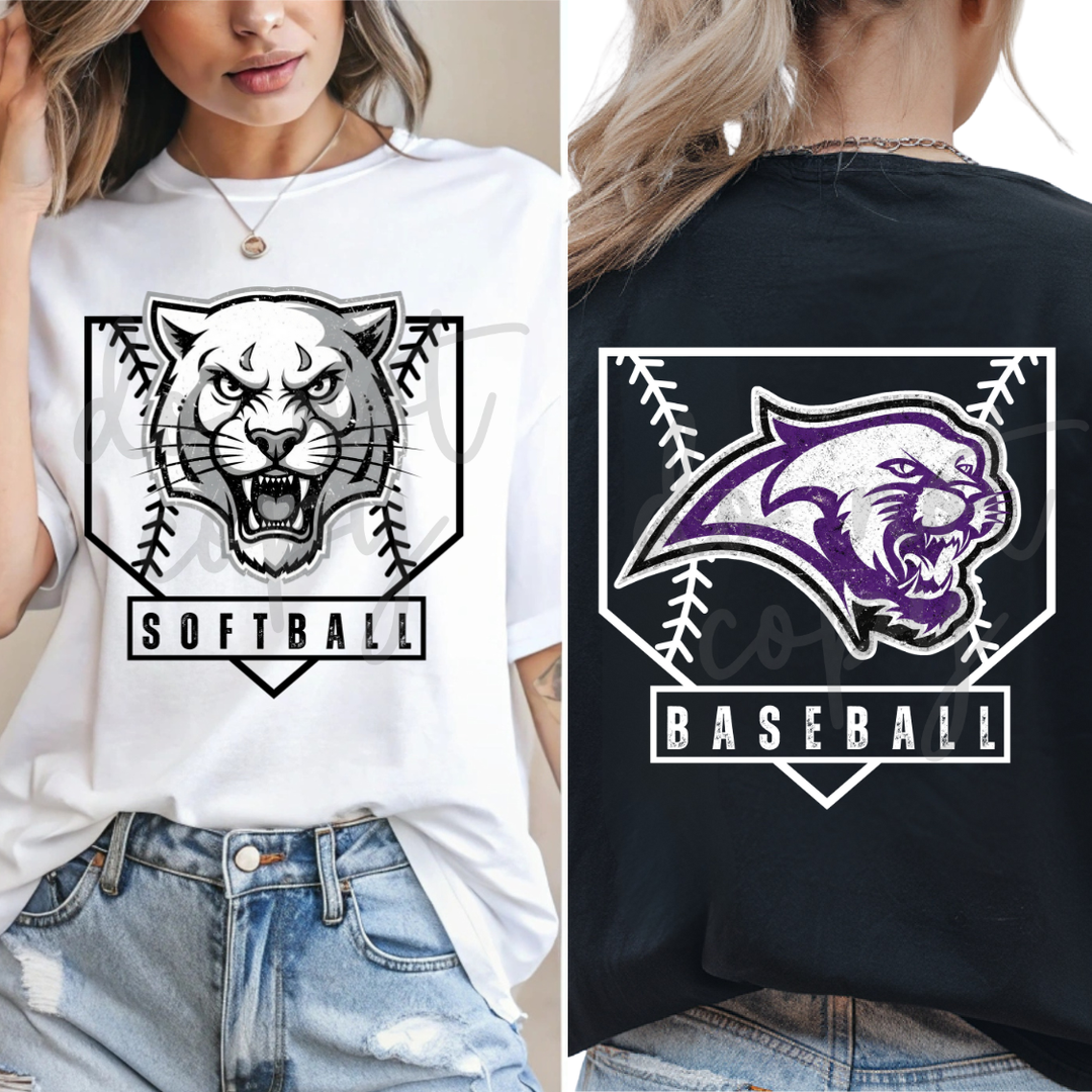 Baseball Softball Diamond customizable DTF transfer