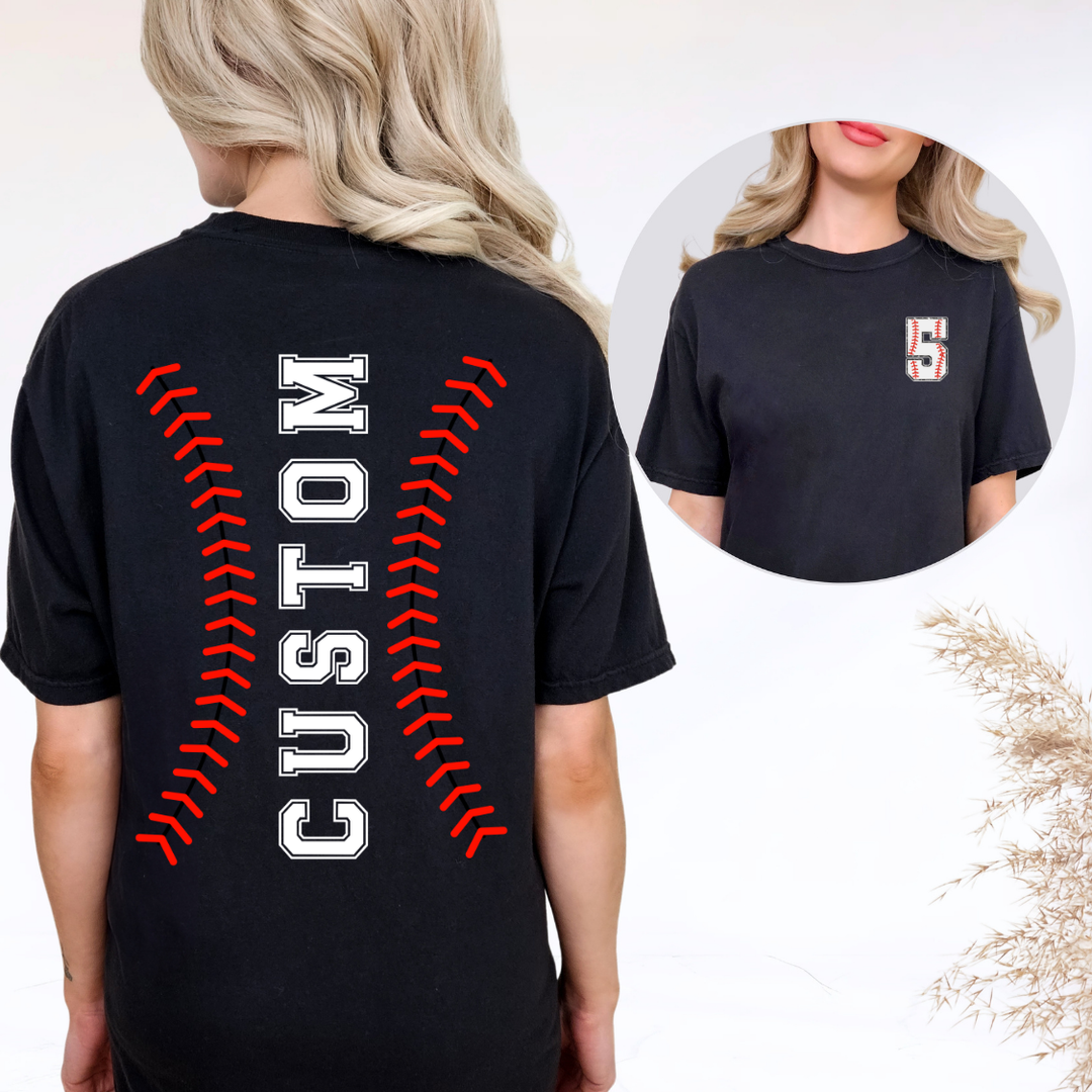 Baseball Stitching customizable DTF transfer