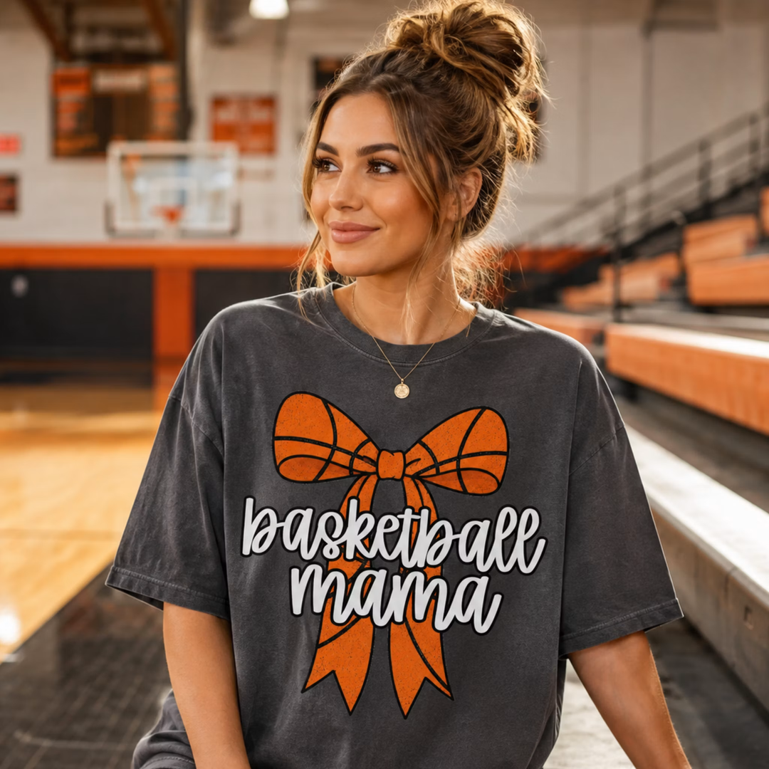 Basketball Mama Bow customizable DTF transfer