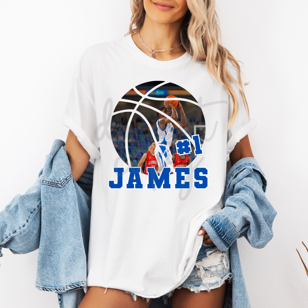 Basketball Photo Frame customizable DTF transfer