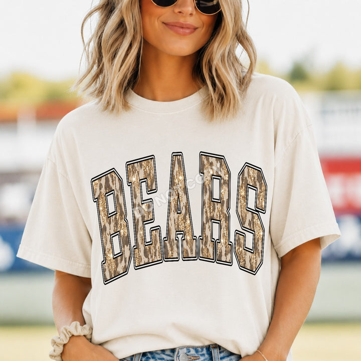 Bears Camo Leopard mascot DTF transfer