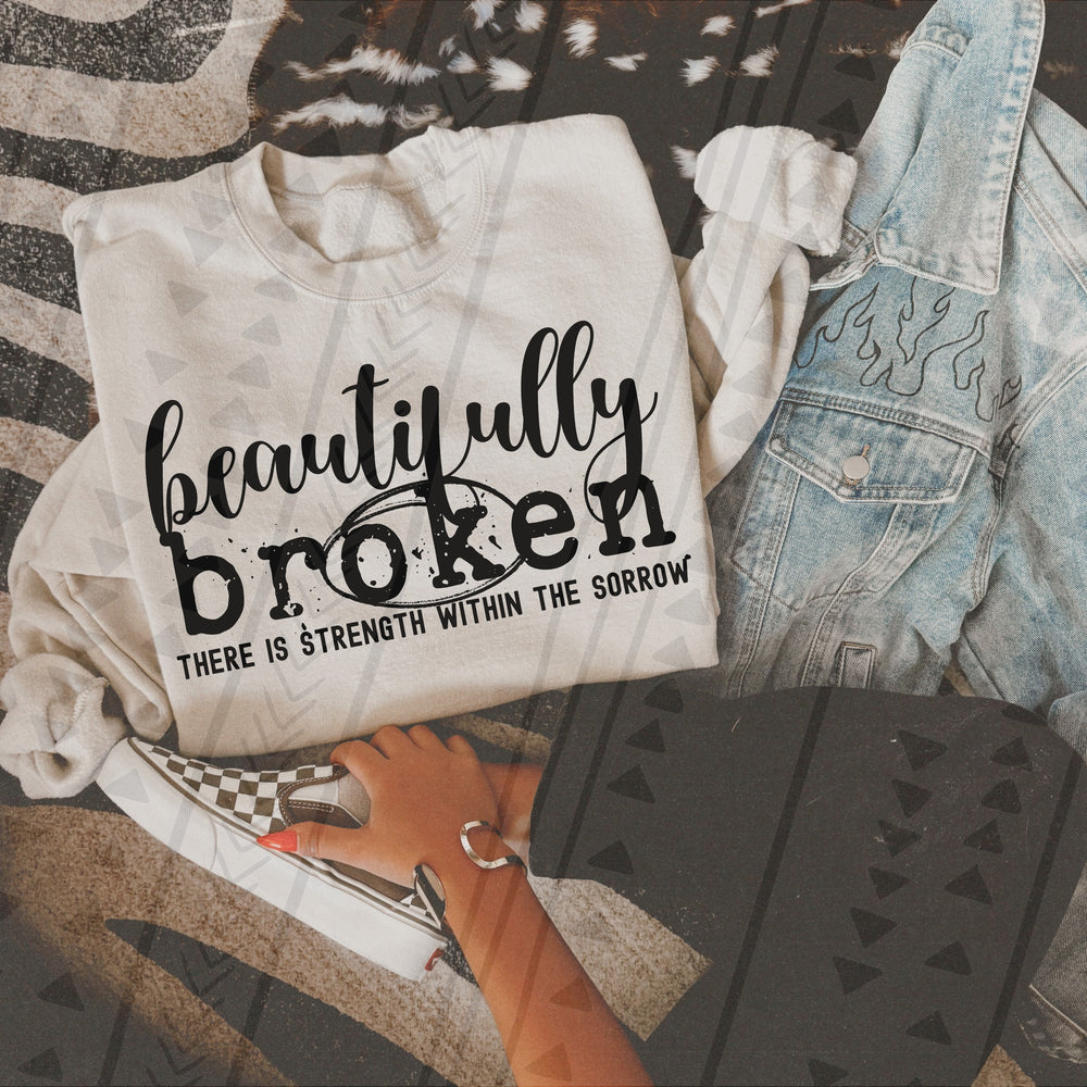 Beautifully Broken DTF transfer design – image 1