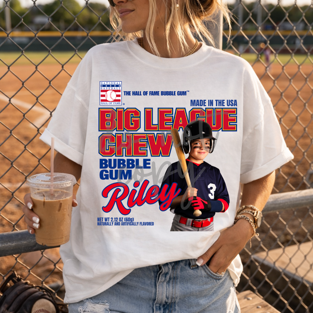 Big League Chew Custom Photo customizable DTF transfer