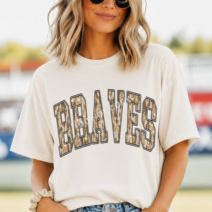 Braves Camo Leopard mascot DTF transfer