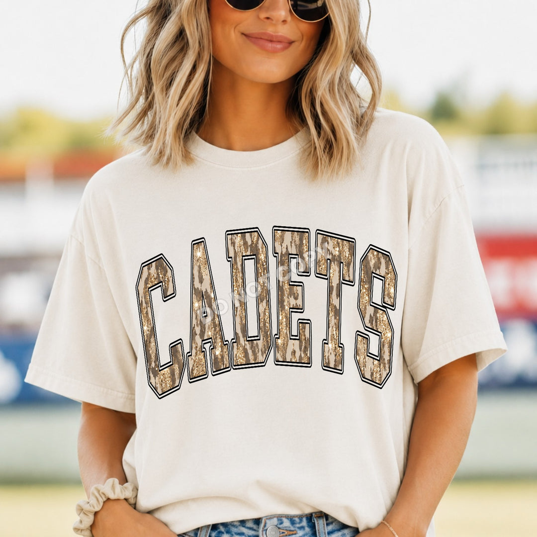 Cadets Camo Leopard mascot DTF transfer