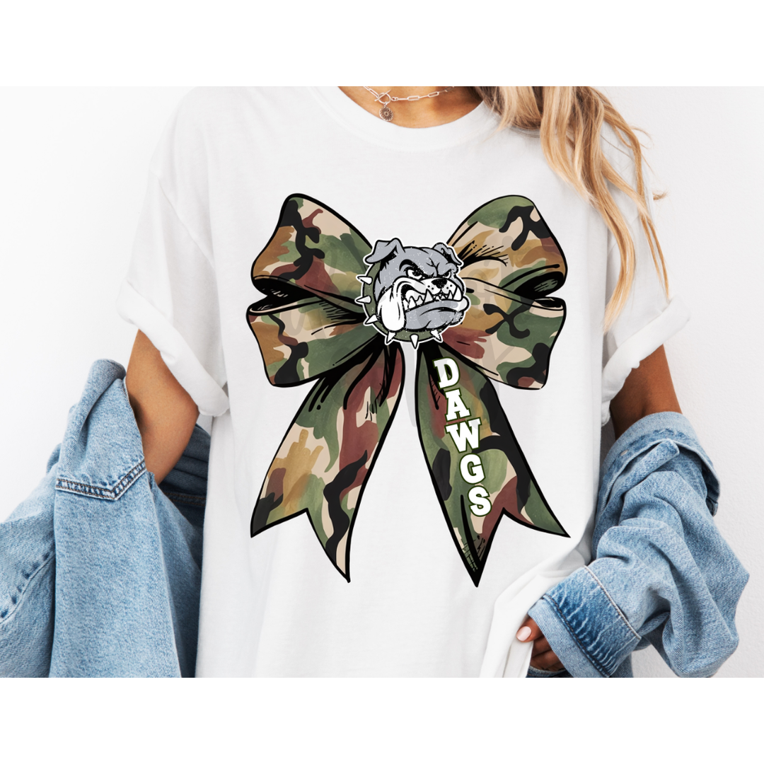 Camo Bow customizable DTF transfer