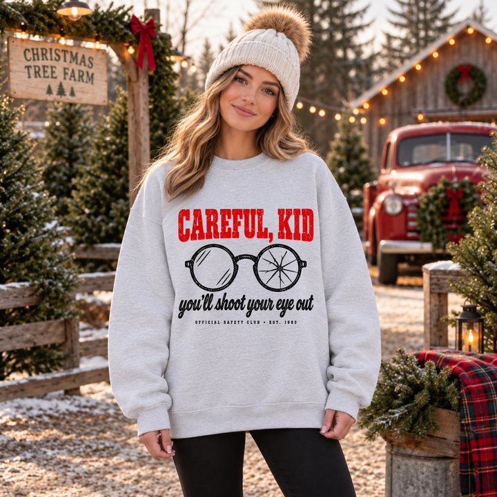 Careful Kid You'll Shoot Your Eye Out DTF transfer mockup