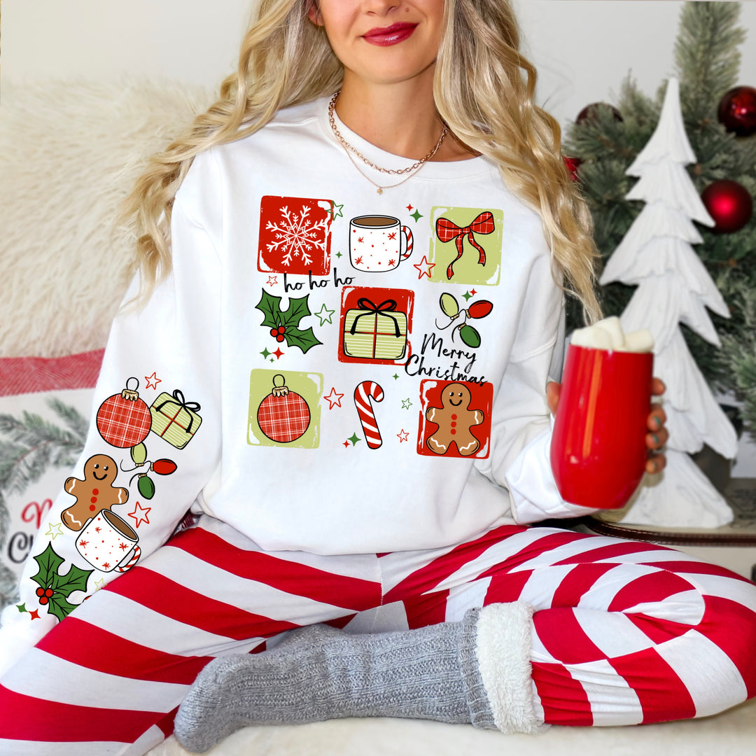 Christmas Collage front and sleeve DTF transfers – mockup