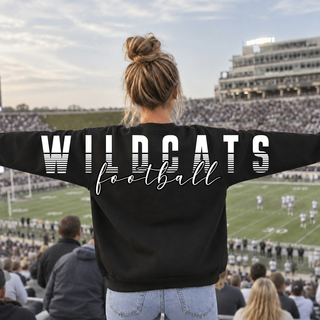 Striped Text Big Back Across the Back customizable DTF transfer