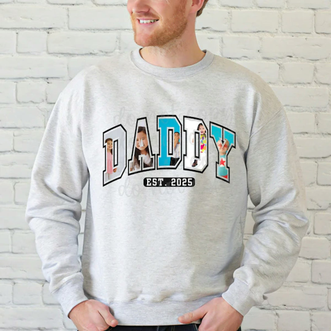 Daddy Photo Est. Date customizable DTF transfer mockup
