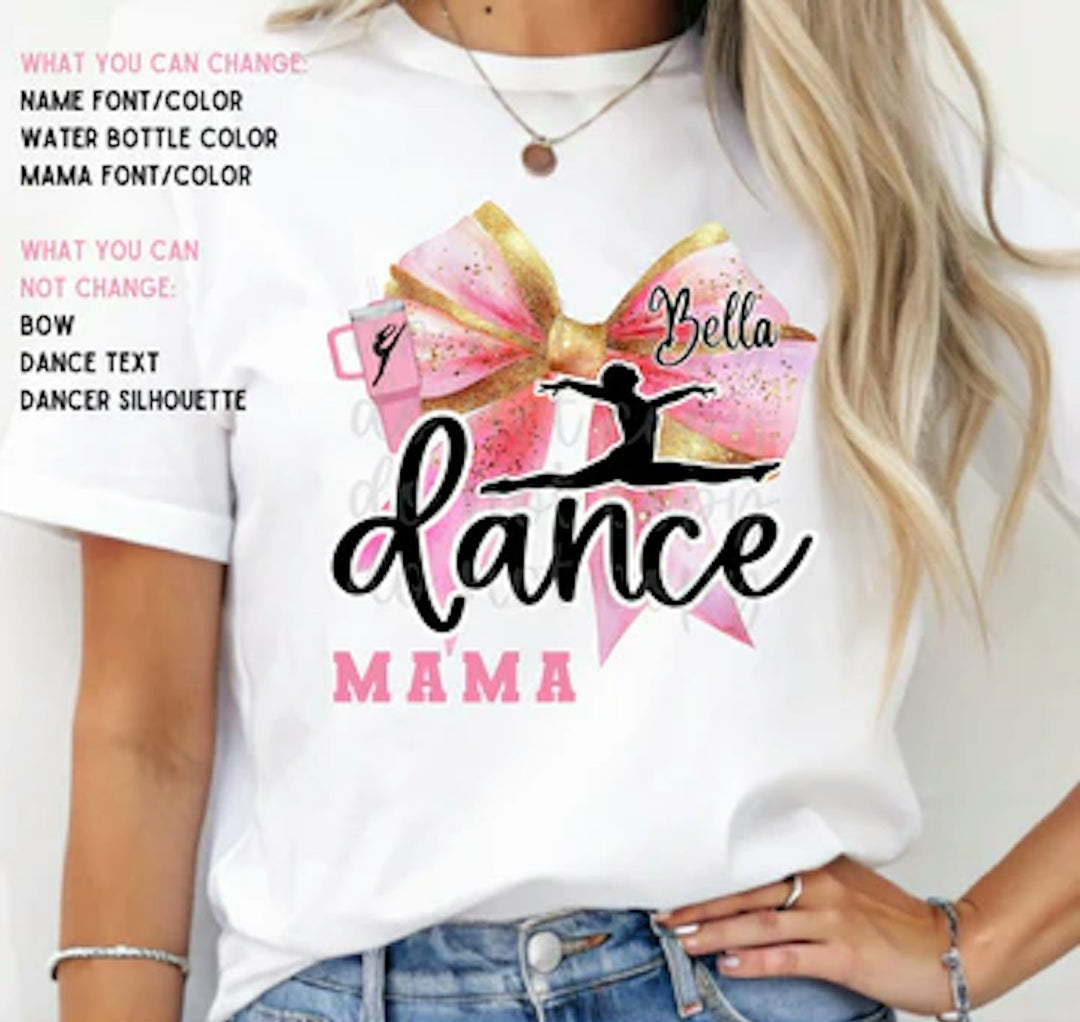 Dance Mama Bow customizable DTF transfer mockup