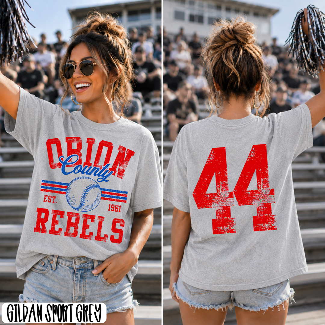 Distressed Baseball Softball 2 customizable DTF transfer
