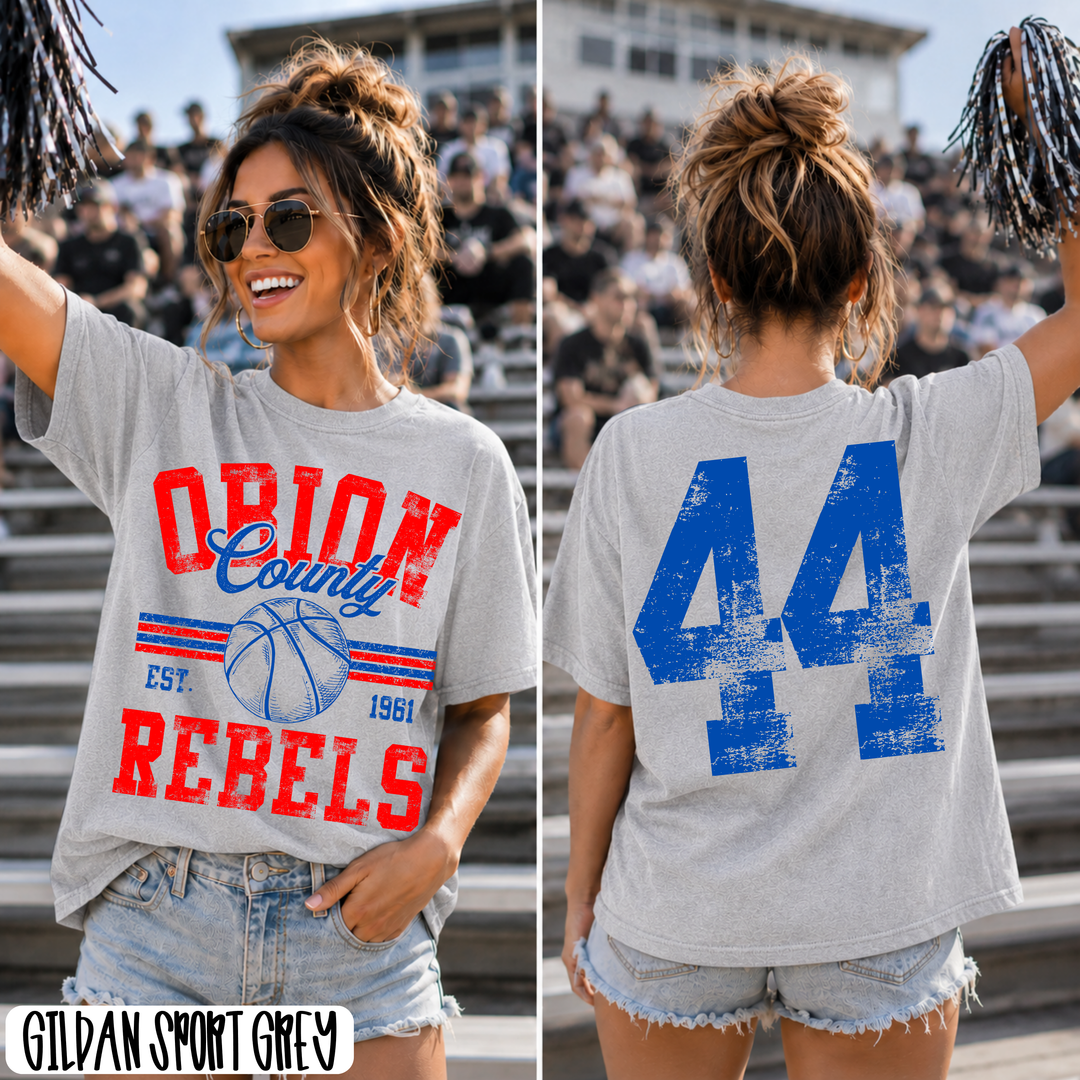 Distressed Basketball 2 customizable DTF transfer