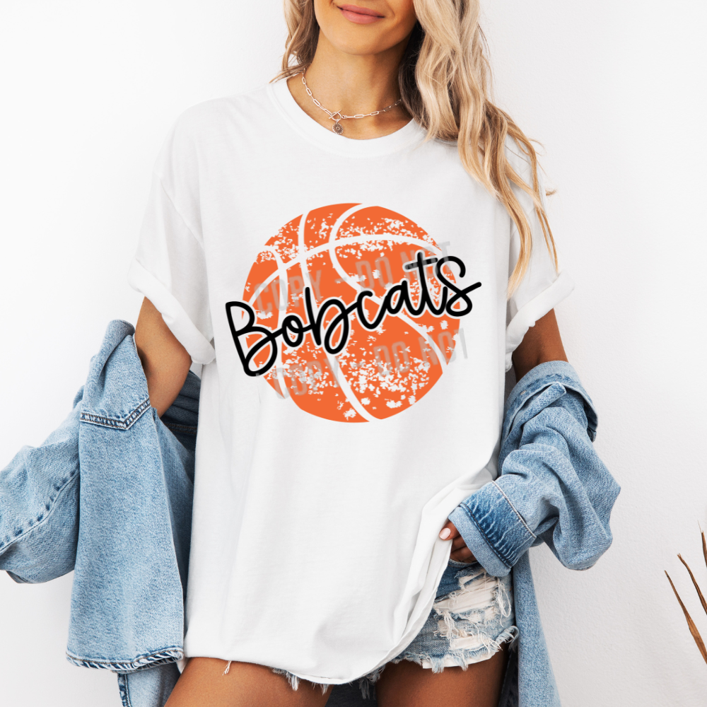 Distressed Basketball customizable DTF transfer