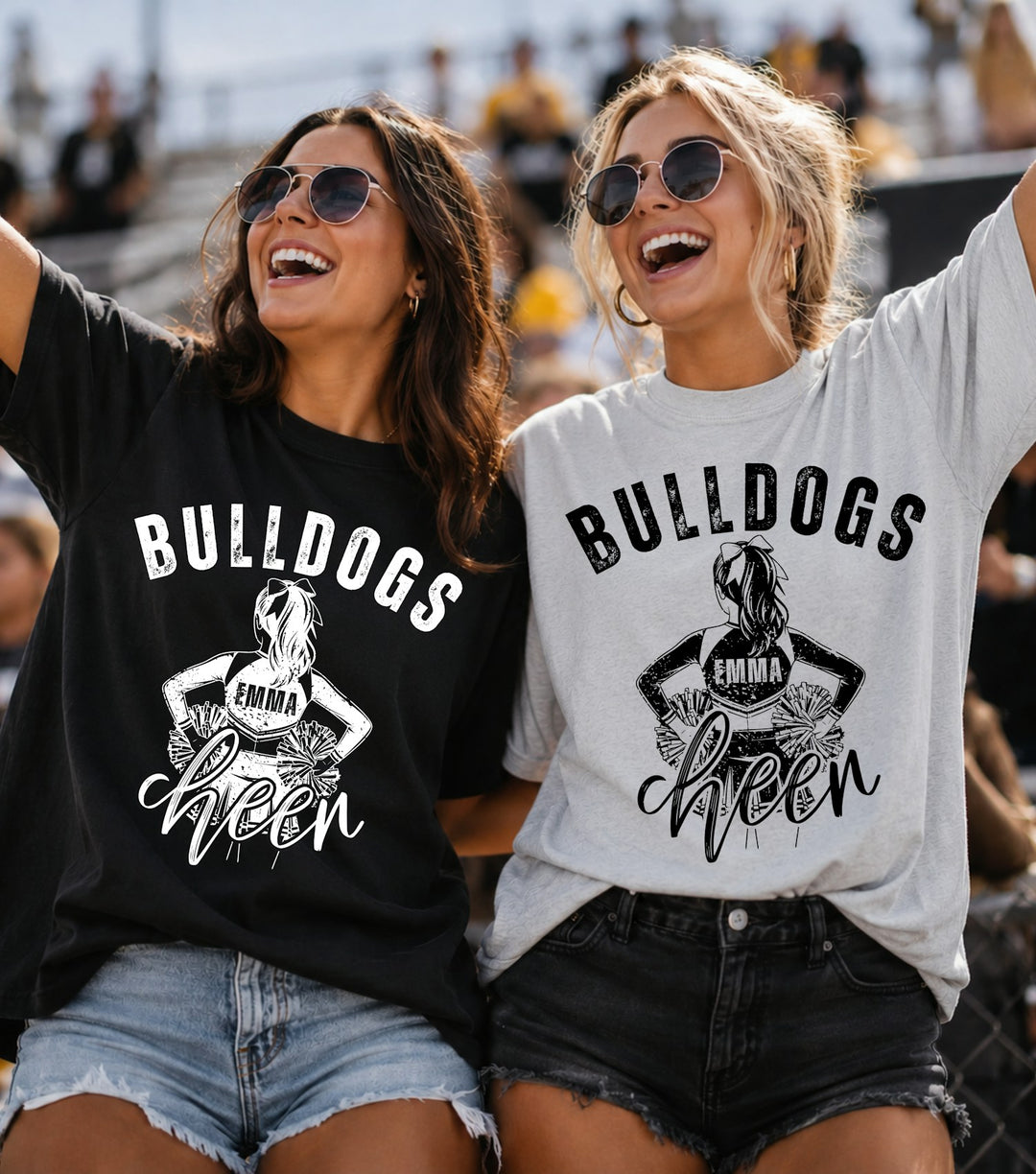 Distressed Cheer Mascot customizable DTF transfer mockup