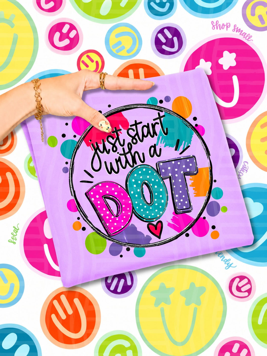Dot Day Just Start With a Dot DTF transfer design