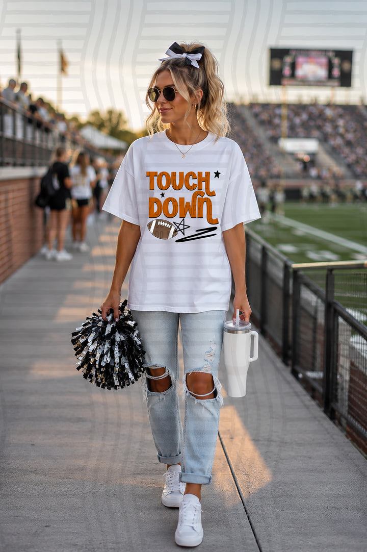 Touchdown DTF transfer in burnt orange