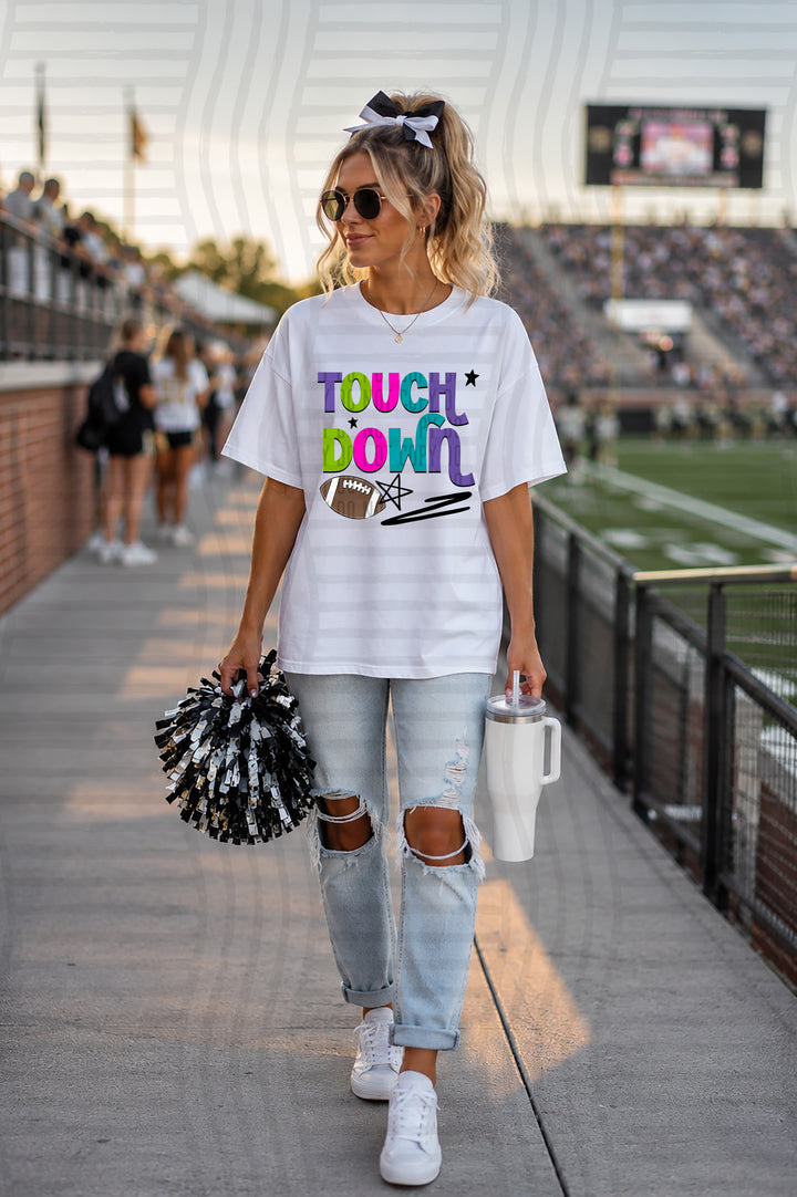 Touchdown DTF transfer in preppy checker
