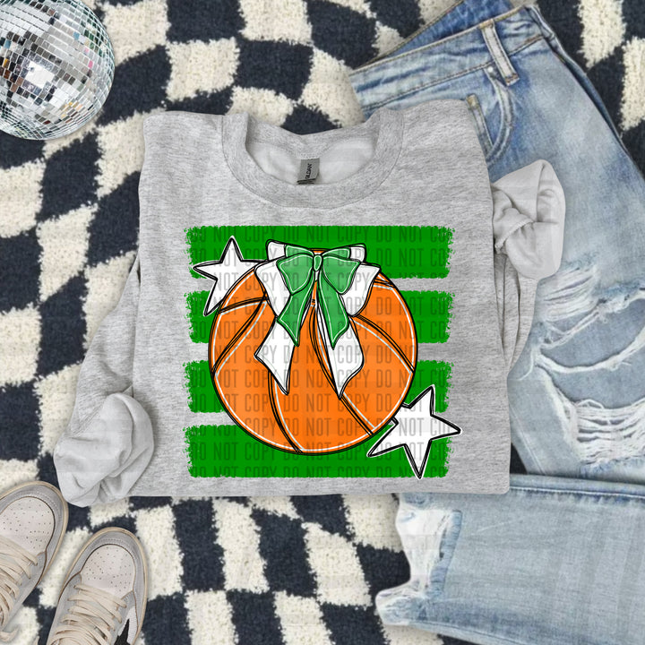 Basketball Bow DTF transfer in Green