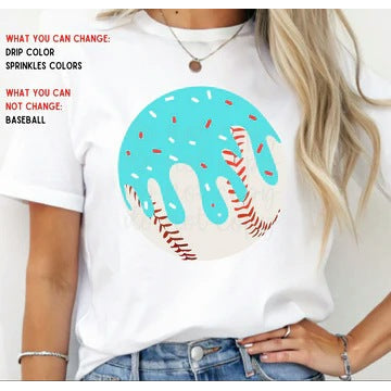 Drip Baseball customizable DTF transfer
