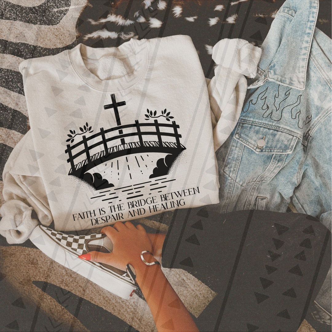 Faith is the Bridge Black – DTF Transfer – product image