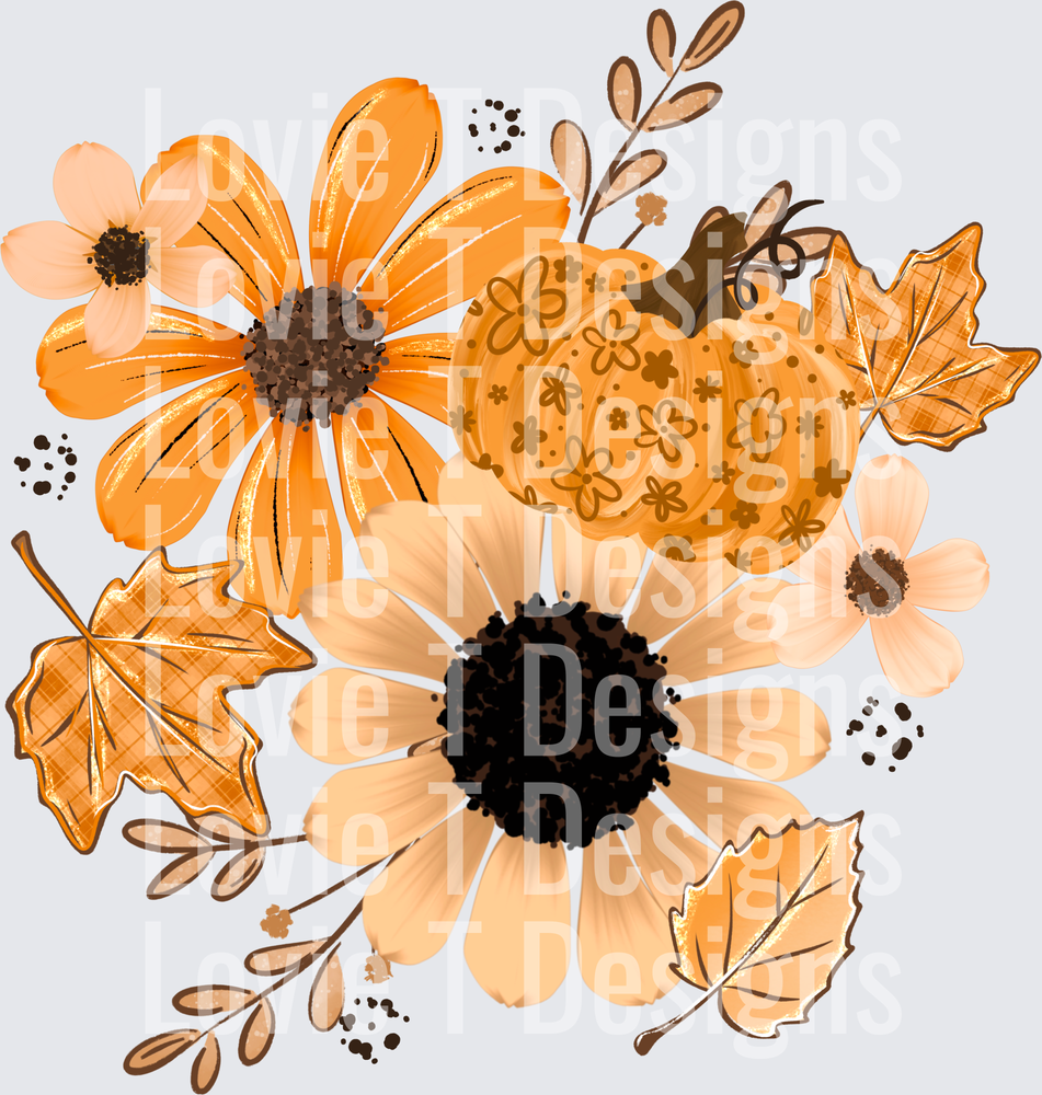 Fall Florals (Front) DTF Transfer design