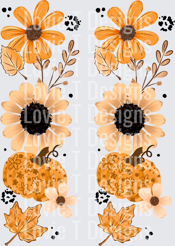 Fall Florals (Sleeve) DTF Transfer design