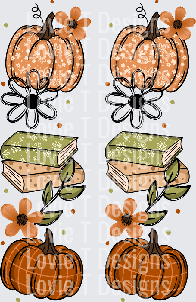 Fall in Love With Reading (Sleeve) DTF Transfer design