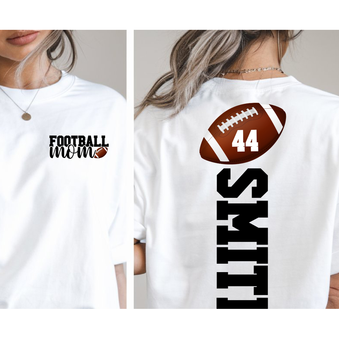 Football Mom Vertical customizable DTF transfer