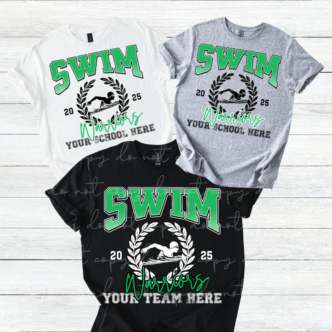 Swim Wreath customizable DTF transfer mockup